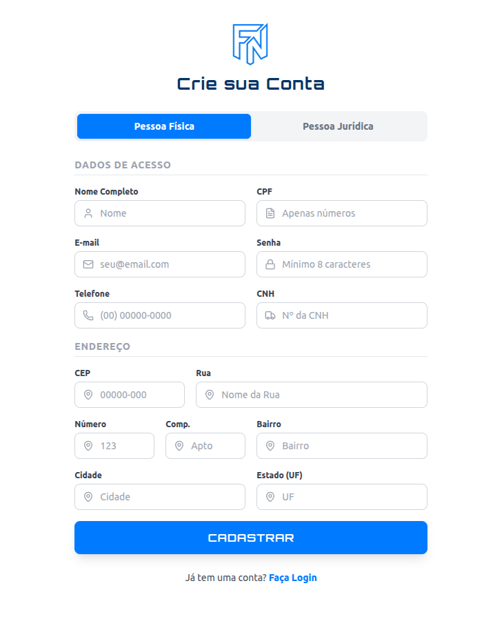 Formulário de Cadastro